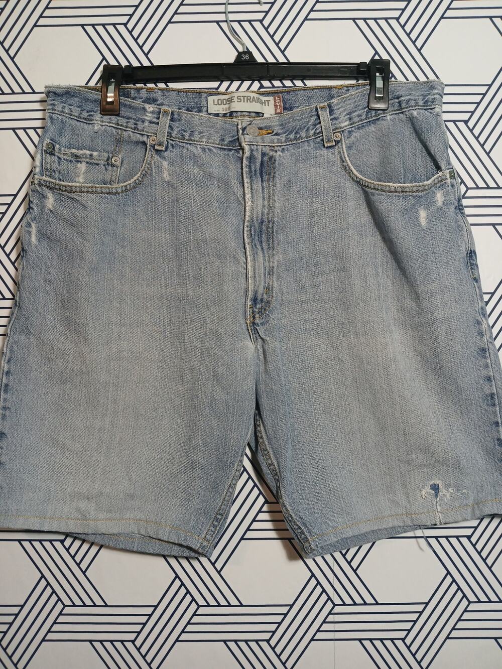 Mens Levi 569 Denim Shorts Size 38